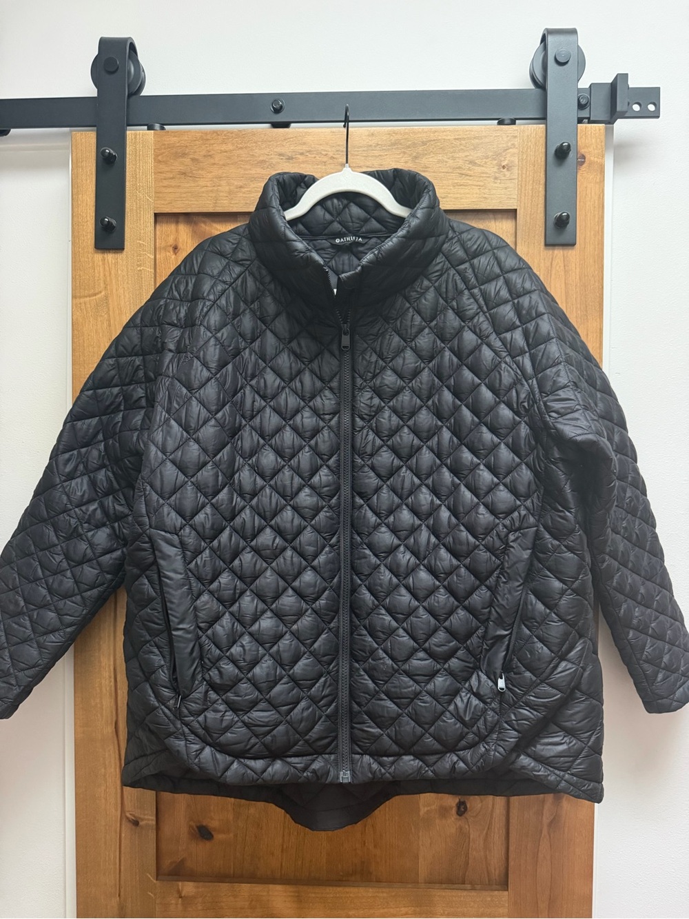 Athleta Black Quilted Puffer Jacket